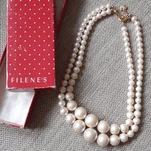 Double Strand Pearl Necklace